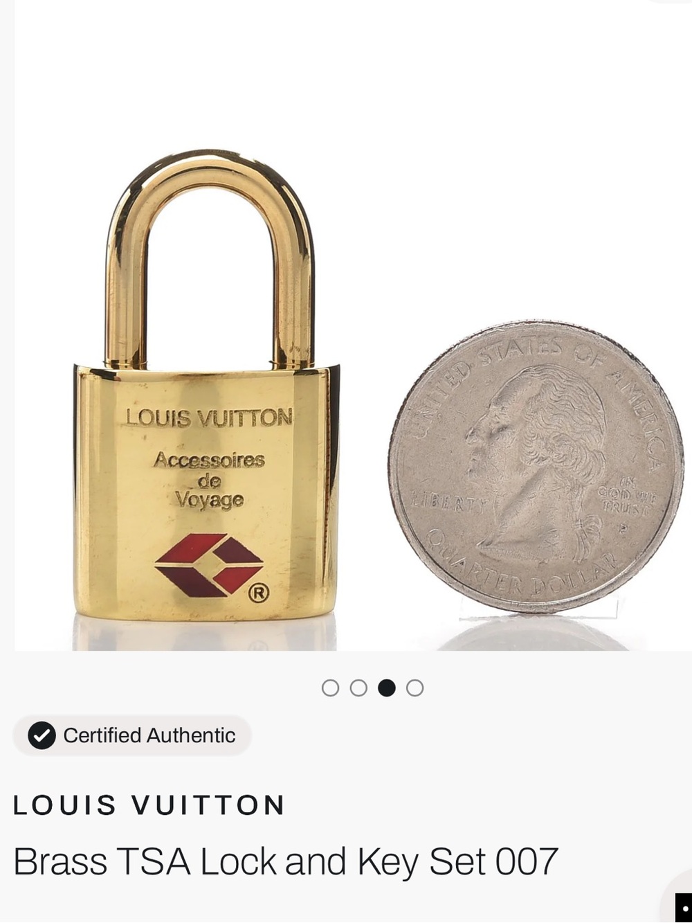 Rare Louis Vuitton Padlock with Red Accent